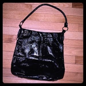 Black leather purse
